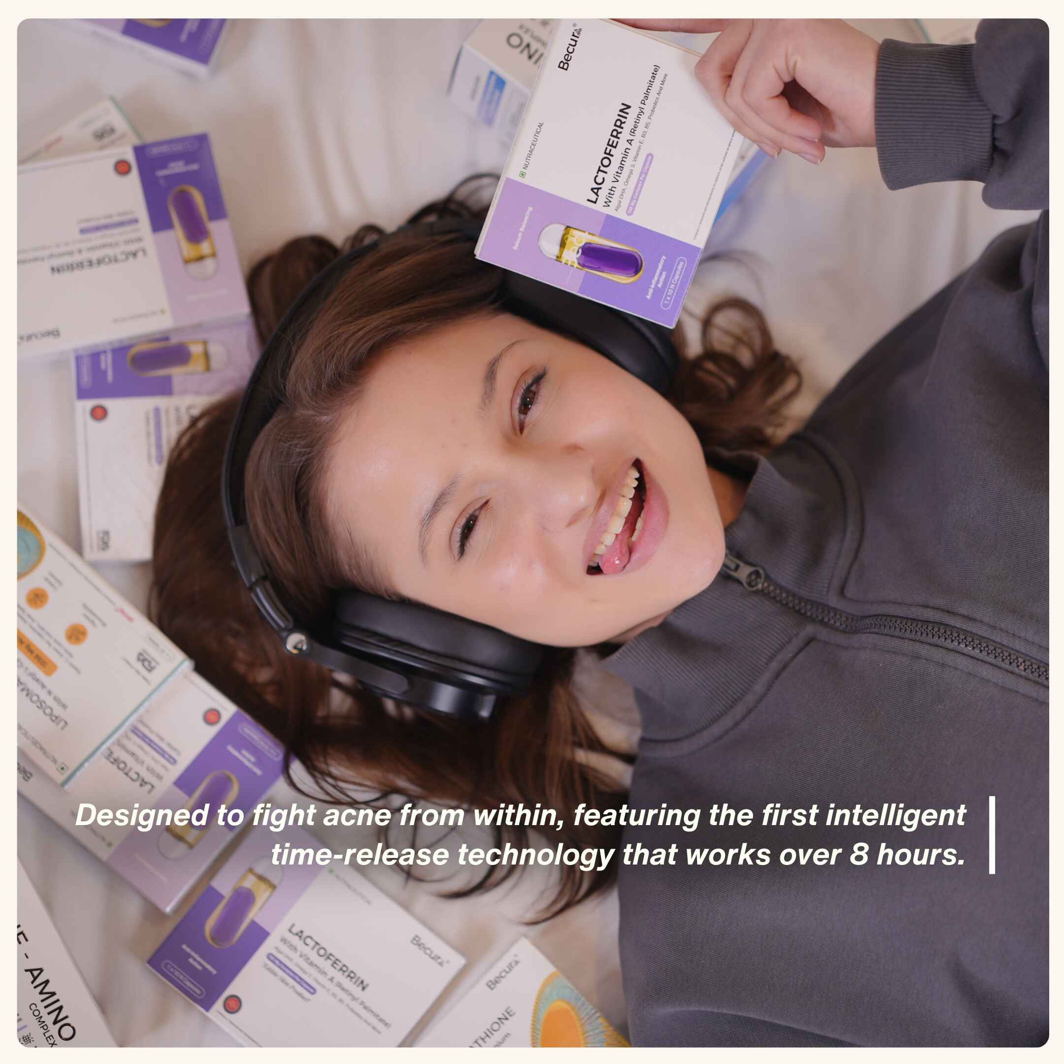 Lactofyn™ Lactoferrin with Retinyl Palmitate, Omega-3, Vitamin B3,B5, E and Probiotics.